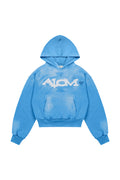 Hoodie Trashed & Crushed Hellblau