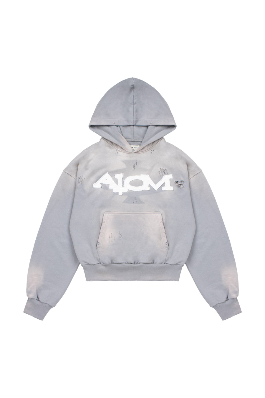 Hoodie Trashed & Crushed Hellblau