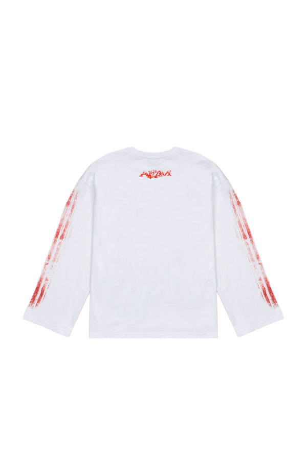 WHITE ONE ATOM LONGSLEEVE