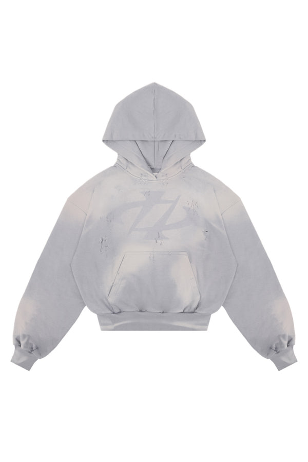 Bluza Hoodie Trashed & Crushed Gray