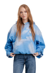 Bluza Hoodie Trashed & Crushed Baby Blue