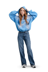 Bluza Hoodie Trashed & Crushed Baby Blue