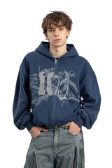 Bluza Zip Danger Zone Denim Blue