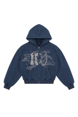 Bluza Zip Danger Zone Denim Blue