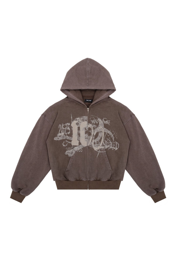 Bluza Zip Danger Zone Brown