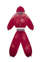 Komplet Bluza i Spodnie Reversible Trashed & Crushed Bordo