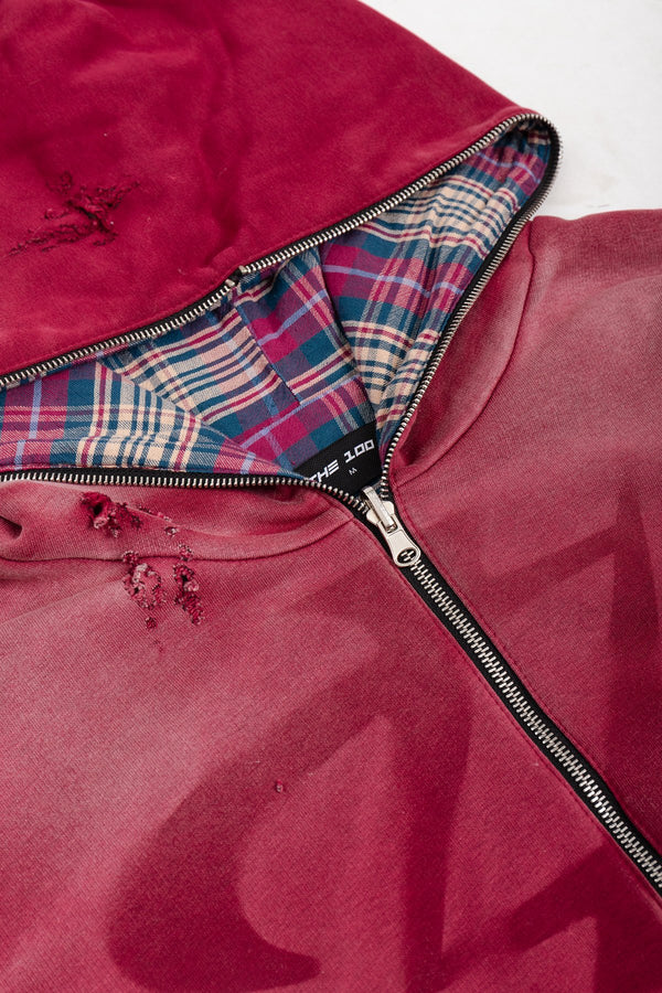 Komplet Bluza i Spodnie Reversible Trashed & Crushed Bordo