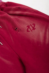 Spodnie Reversible Trashed & Crushed Bordo