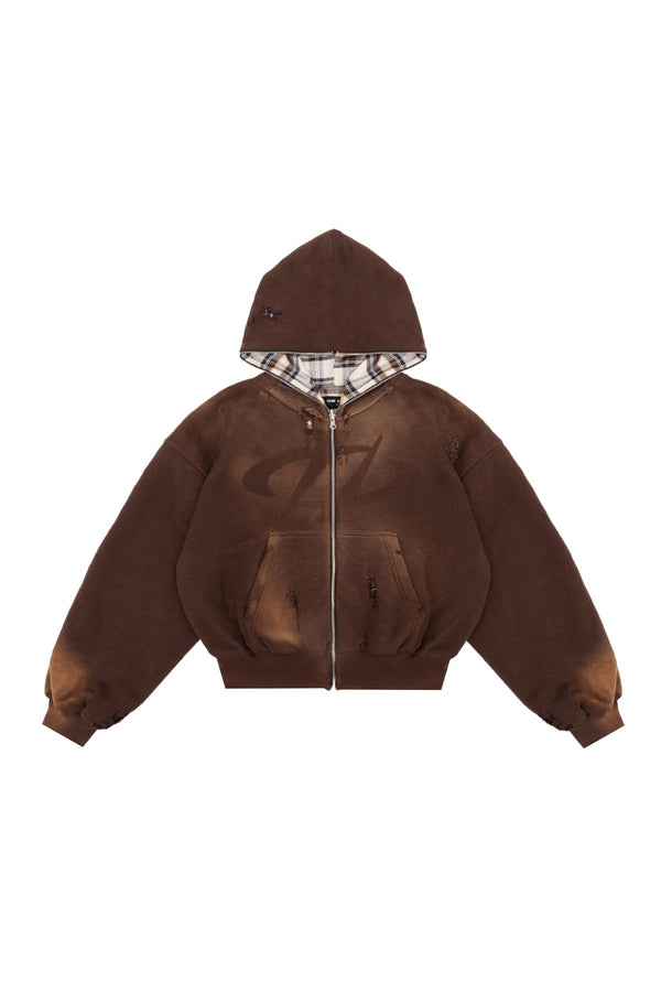 Bluza Reversible Trashed & Crushed Brown