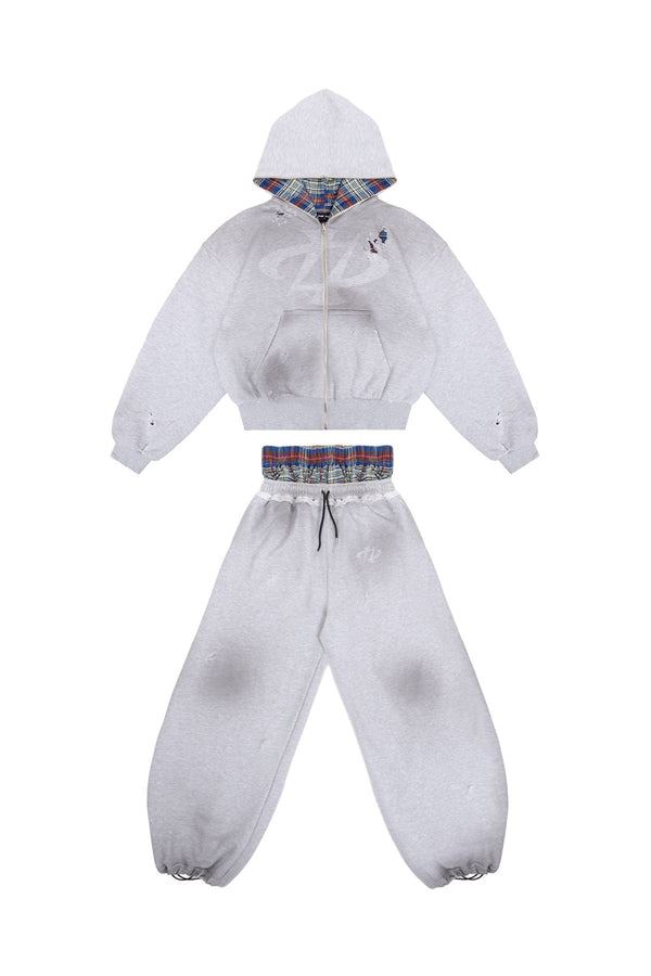 Komplet Bluza i Spodnie Reversible Trashed & Crushed Grey