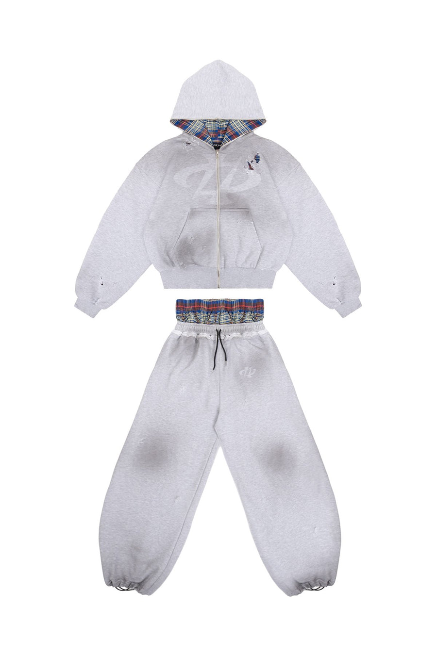 Komplet Bluza i Spodnie Reversible Trashed & Crushed Grey