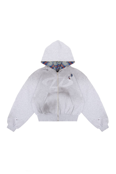 Bluza Reversible Trashed & Crushed Grey