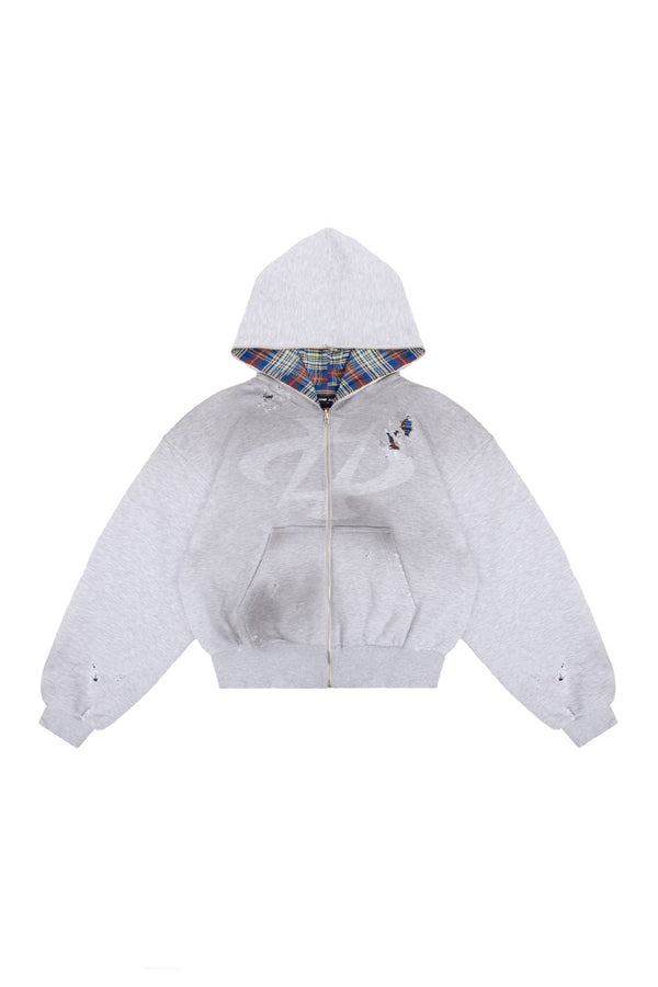 Bluza Reversible Trashed & Crushed Grey