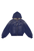 Wende-Sweatshirt Reversible Trashed & Crushed Bordeaux