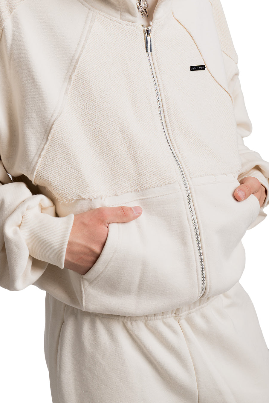 Bluza Puffy Zip Raw Cream