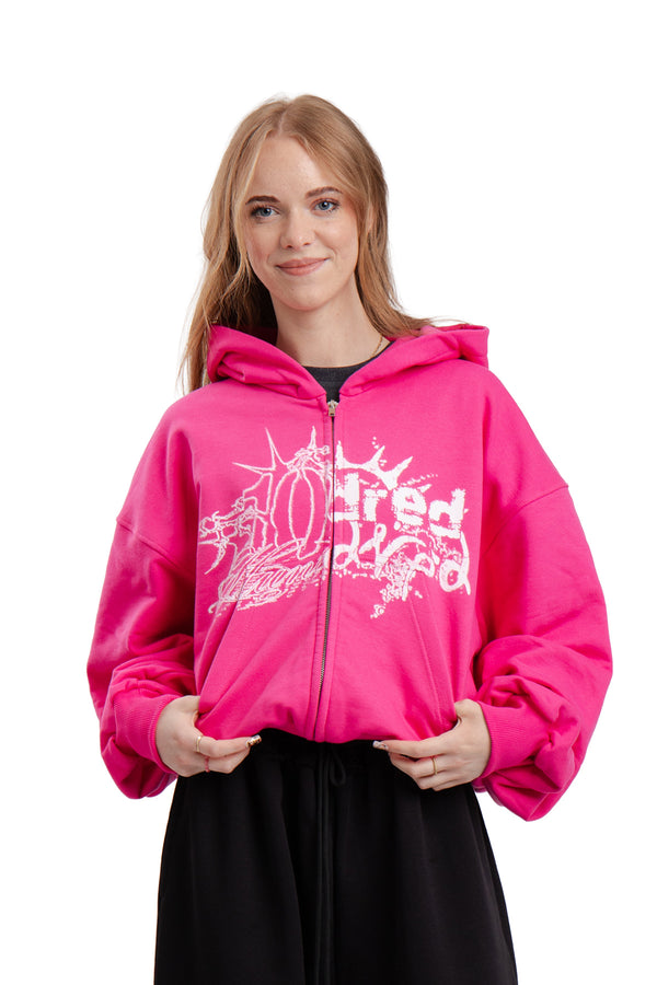 Bluza Puffy Zip Danger Fuchsia