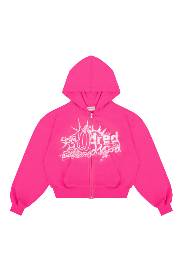Bluza Puffy Zip Danger Fuchsia
