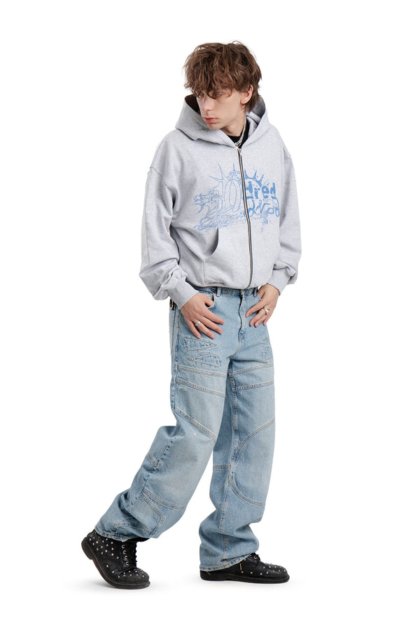Bluza Puffy Zip Danger Grey Melange