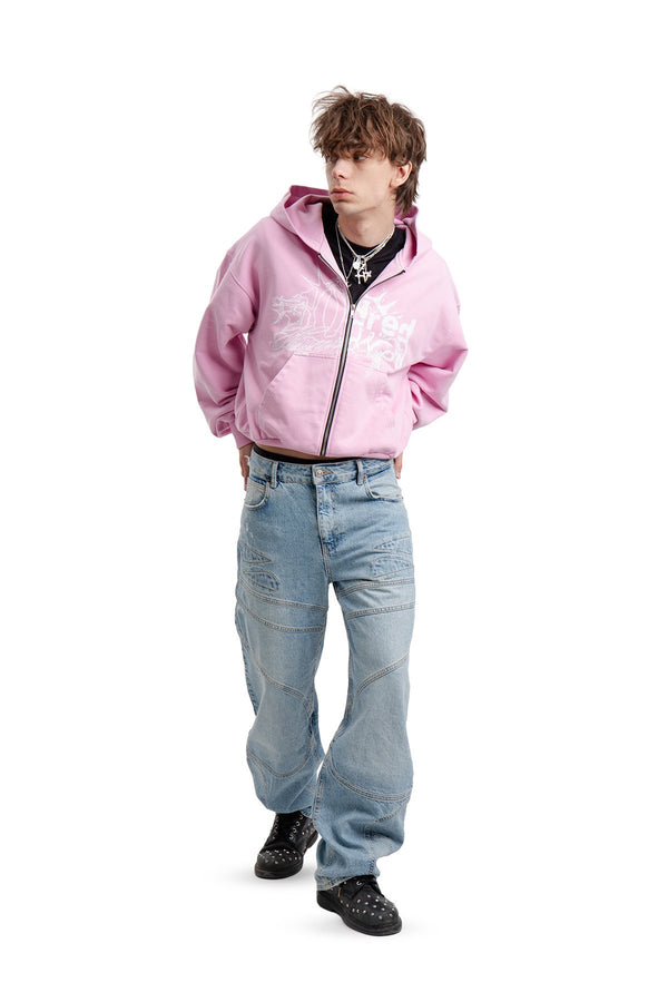 Bluza Puffy Zip Danger Pink