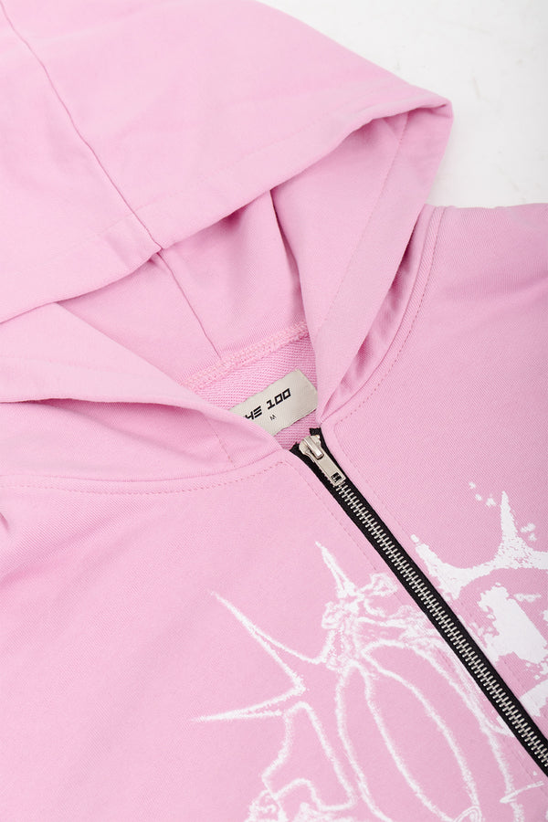 Bluza Puffy Zip Danger Pink