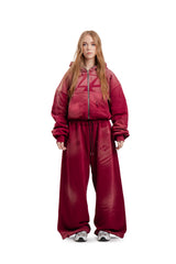 Bluza Reversible Trashed & Crushed Bordo