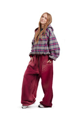Komplet Bluza i Spodnie Reversible Trashed & Crushed Bordo