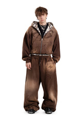Bluza Reversible Trashed & Crushed Brown