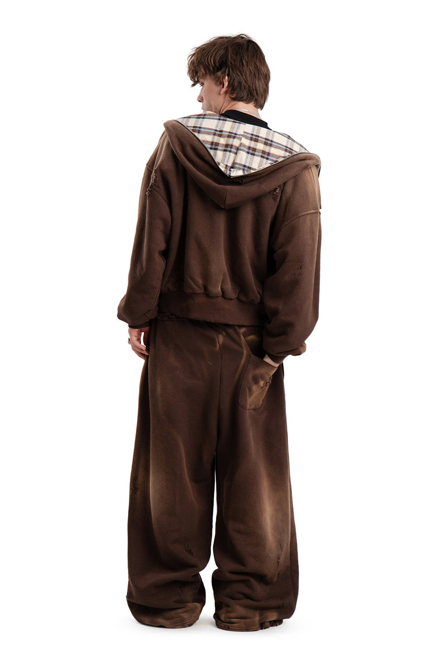 Komplet Bluza i Spodnie Reversible Trashed & Crushed Brown