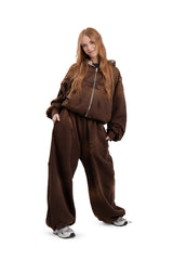Spodnie Reversible Trashed & Crushed Brown