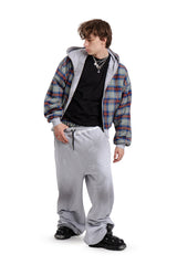 Bluza Reversible Trashed & Crushed Grey