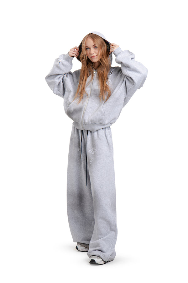 Komplet Bluza i Spodnie Reversible Trashed & Crushed Grey