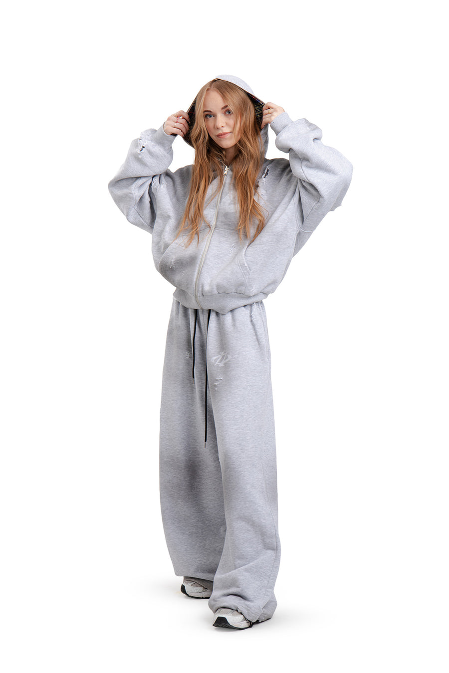 Komplet Bluza i Spodnie Reversible Trashed & Crushed Grey