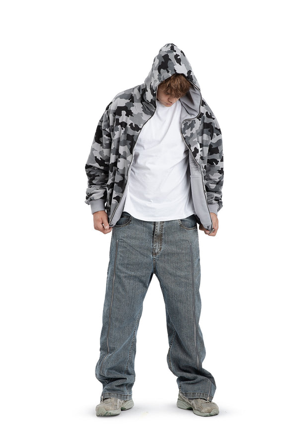 Bluza Duality Reversible Full Zip Light Grey