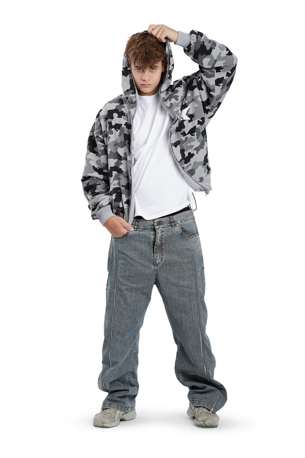 Bluza Duality Reversible Full Zip Light Grey