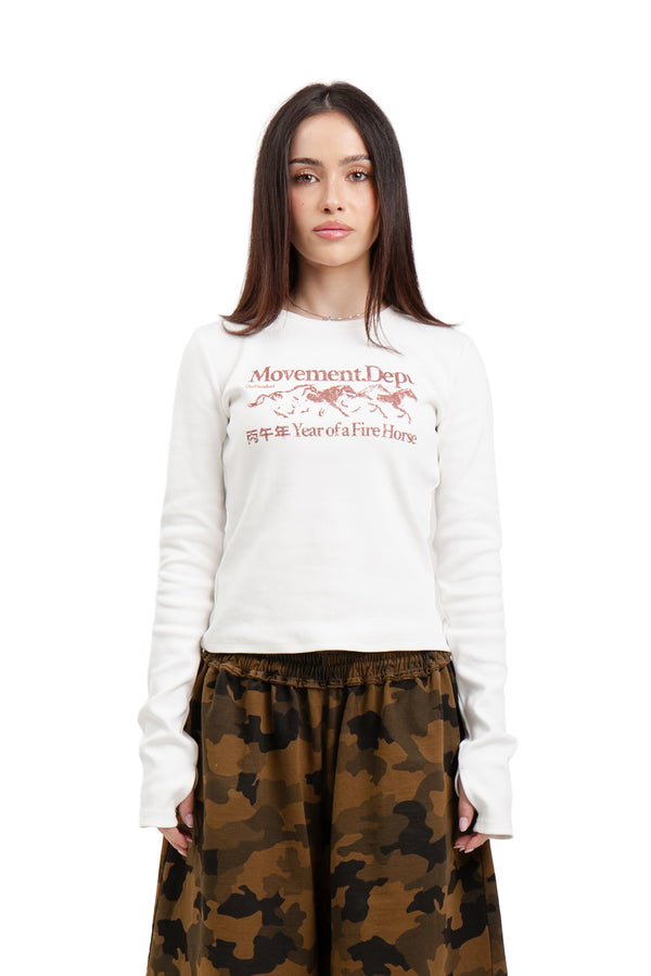 Longsleeve "Movement" Biały