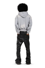 Hoodie Trashed & Crushed Hellblau