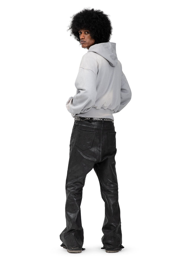 Hoodie Trashed & Crushed Hellblau