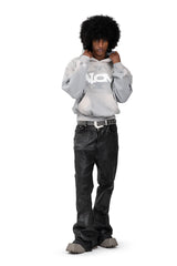 Hoodie Trashed & Crushed Hellblau
