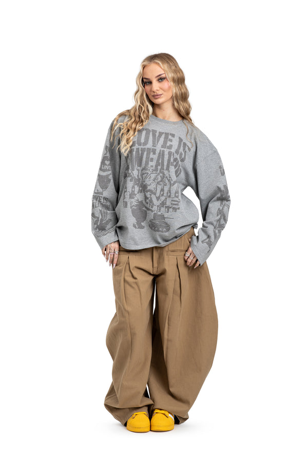 GRAY LOVE LONGSLEEVE