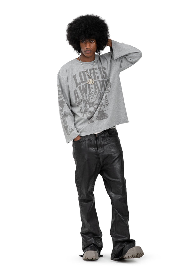 GRAY LOVE LONGSLEEVE