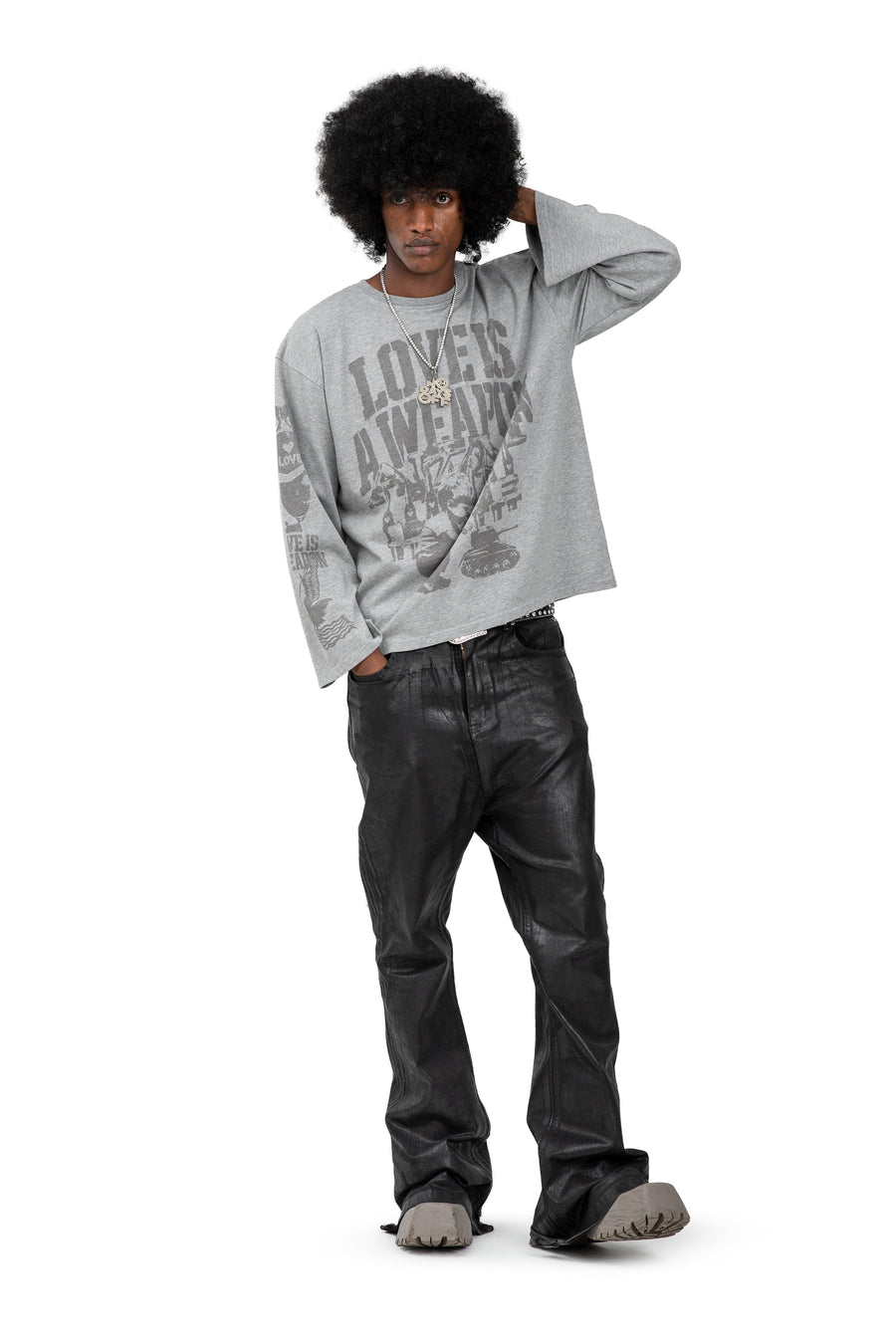 GRAY LOVE LONGSLEEVE