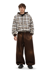 Komplettset Umkehrbares Sweatshirt und Hose Trashed & Crushed Brown