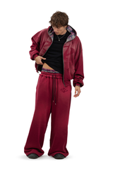 Komplettset: Wendbare Bluse und Hose Trashed & Crushed Bordeaux