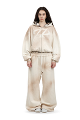 Komplettset: Wendbare Bluse und Hose Trashed & Crushed Bordeaux