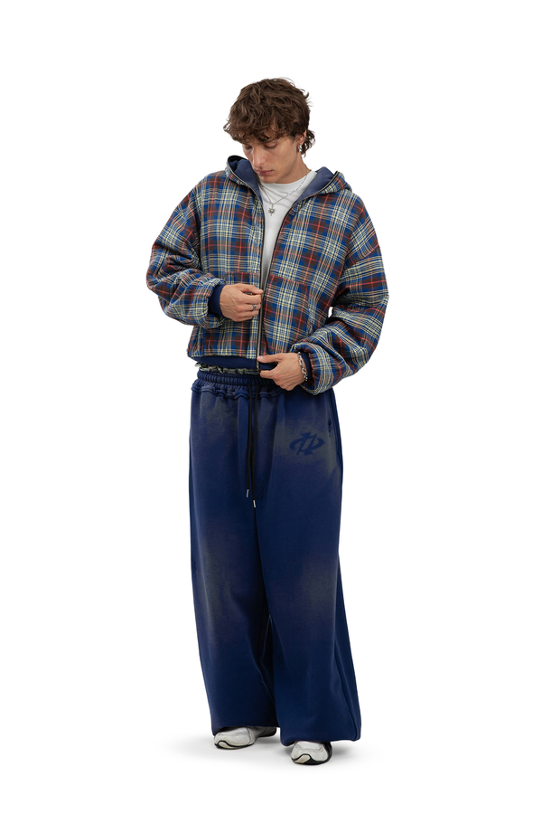 Komplettset: Wendbare Bluse und Hose Trashed & Crushed Bordeaux