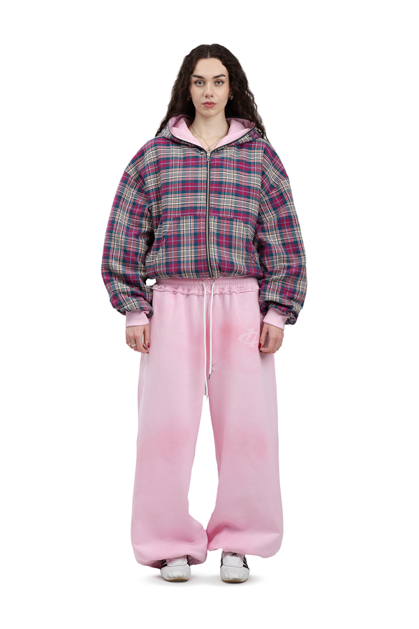 Komplettset: Wendbare Bluse und Hose Trashed & Crushed Bordeaux