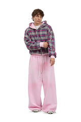 Komplettset: Wendbare Bluse und Hose Trashed & Crushed Bordeaux
