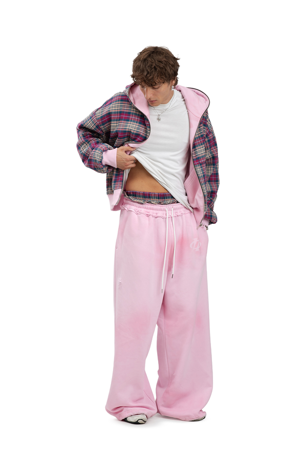 Komplettset: Wendbare Bluse und Hose Trashed & Crushed Bordeaux