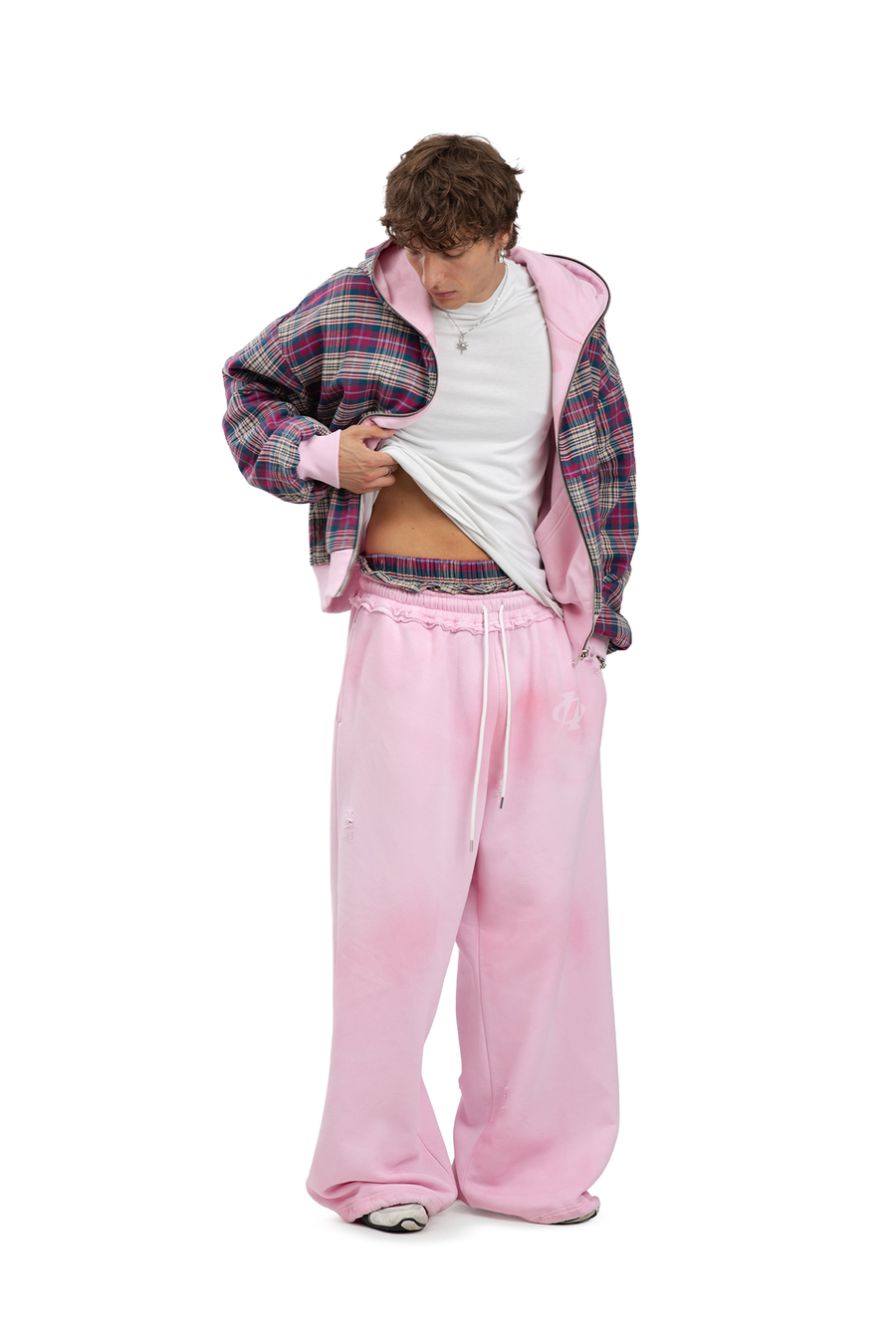 Komplettset: Wendbare Bluse und Hose Trashed & Crushed Bordeaux