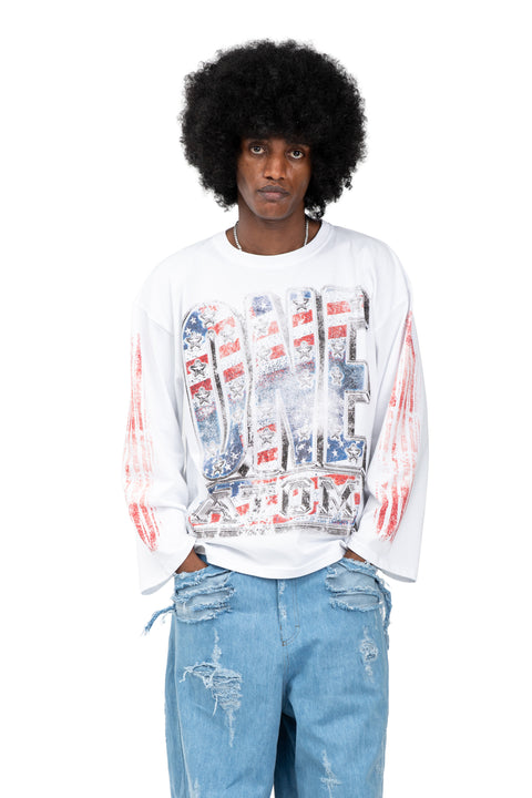 WHITE ONE ATOM LONGSLEEVE